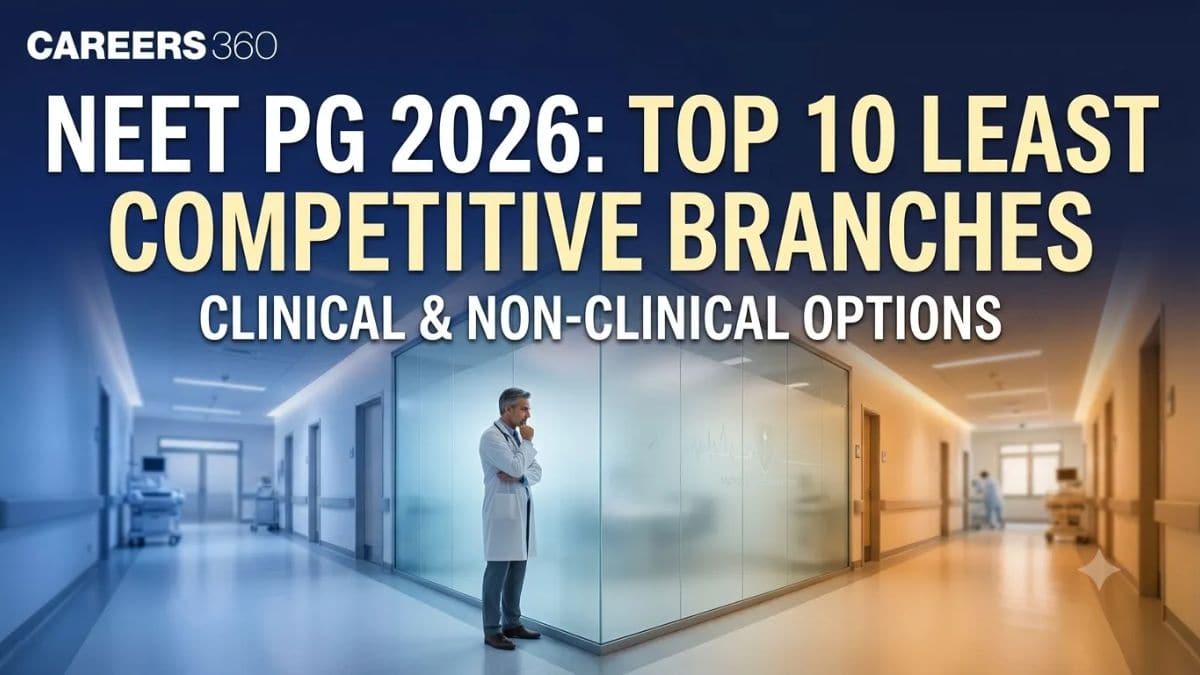 NEET PG 2026 Top 10 Least Competitive Branches: Clinical and Non-Clinical Branches
